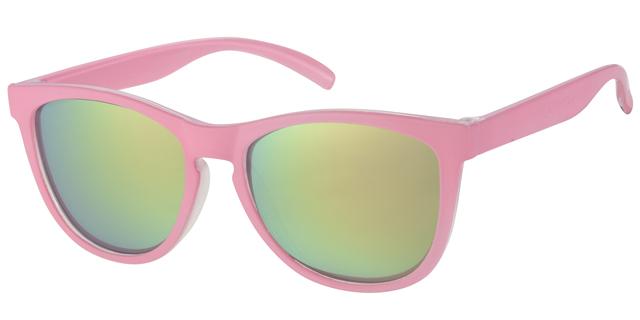 Børne Solbrille Pastel Pink stel med coatede pink revo glas