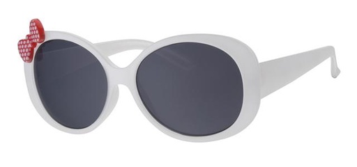 Børne Solbrille hvid med butterfly & sorte glas