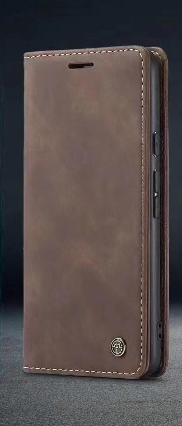 IPHONE 15 MAT BRUN VINTAGE LOOK FLIP COVER