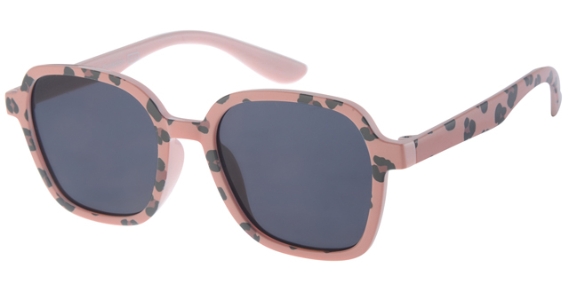 Børne Solbrille Pink sort - brun print og Sorte glas