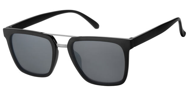 Solbrille herre sort stel samt sorte glas