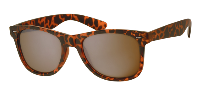 Solbrille klassisk mat leopard stel samt brune glas