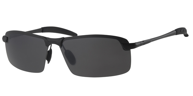 Solbrille herre model mat sort stel med sorte glas