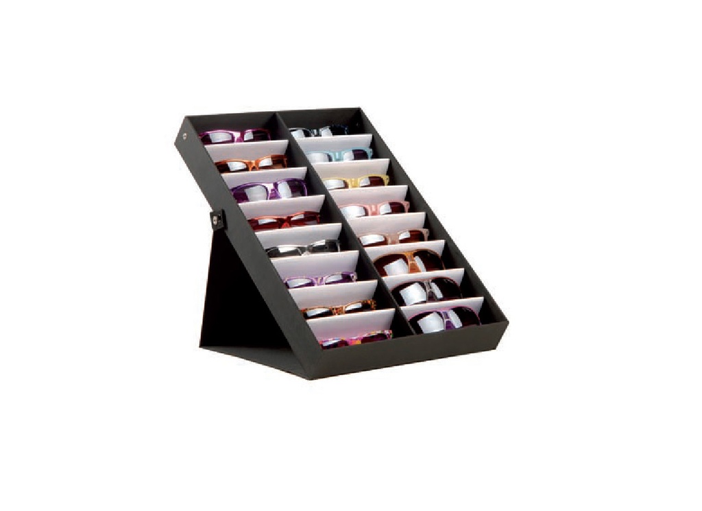 Bord præsentations æske med plads til 16 briller