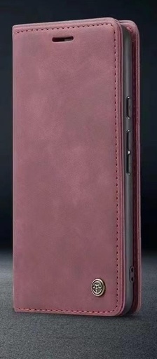 [817019] IPHONE 14 PRO MAT RØD VINTAGE LOOK FLIP COVER