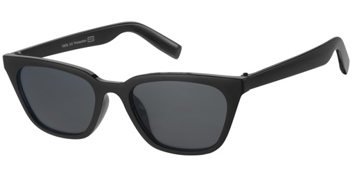 [404398-60803] Solbrille Dame brille blank sort stel med sorte glas
